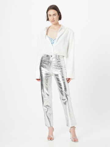 Warehouse Regular Trousers in Silver