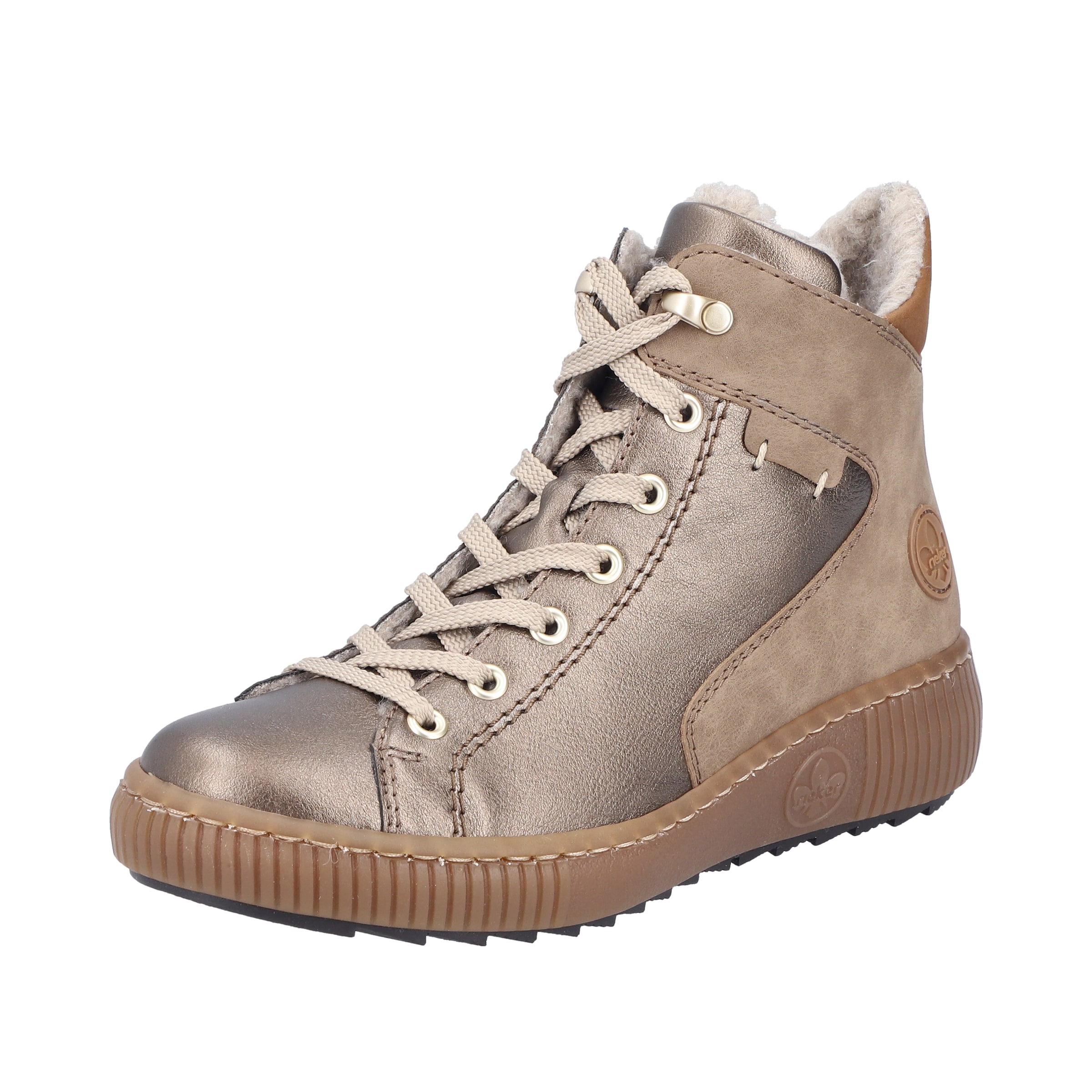 Rieker Lace-up boot in Bronze: front