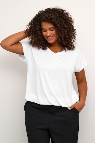 KAFFE CURVE - Camisa 'Jena' em branco: frente