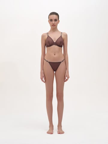 Rockupy Stockings with Garter Belts in Brown: front