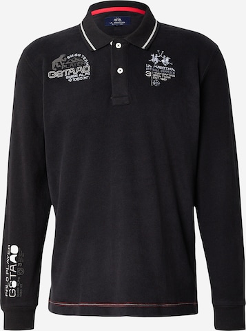 La Martina - Camiseta en negro: frente