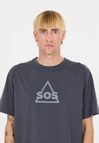 SOS T-Shirt 'Kvitfjell' in Grau