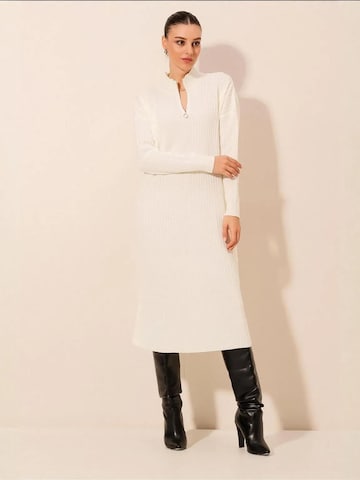 Bigdart Gebreide jurk in Wit
