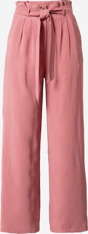 ABOUT YOU Pleat-Front Pants 'Loreen' in Pink: front