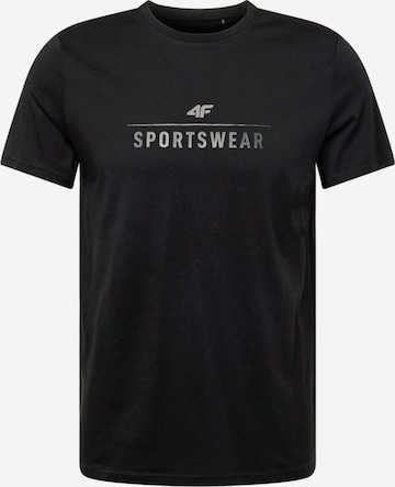 4F Performance Shirt in Black: front