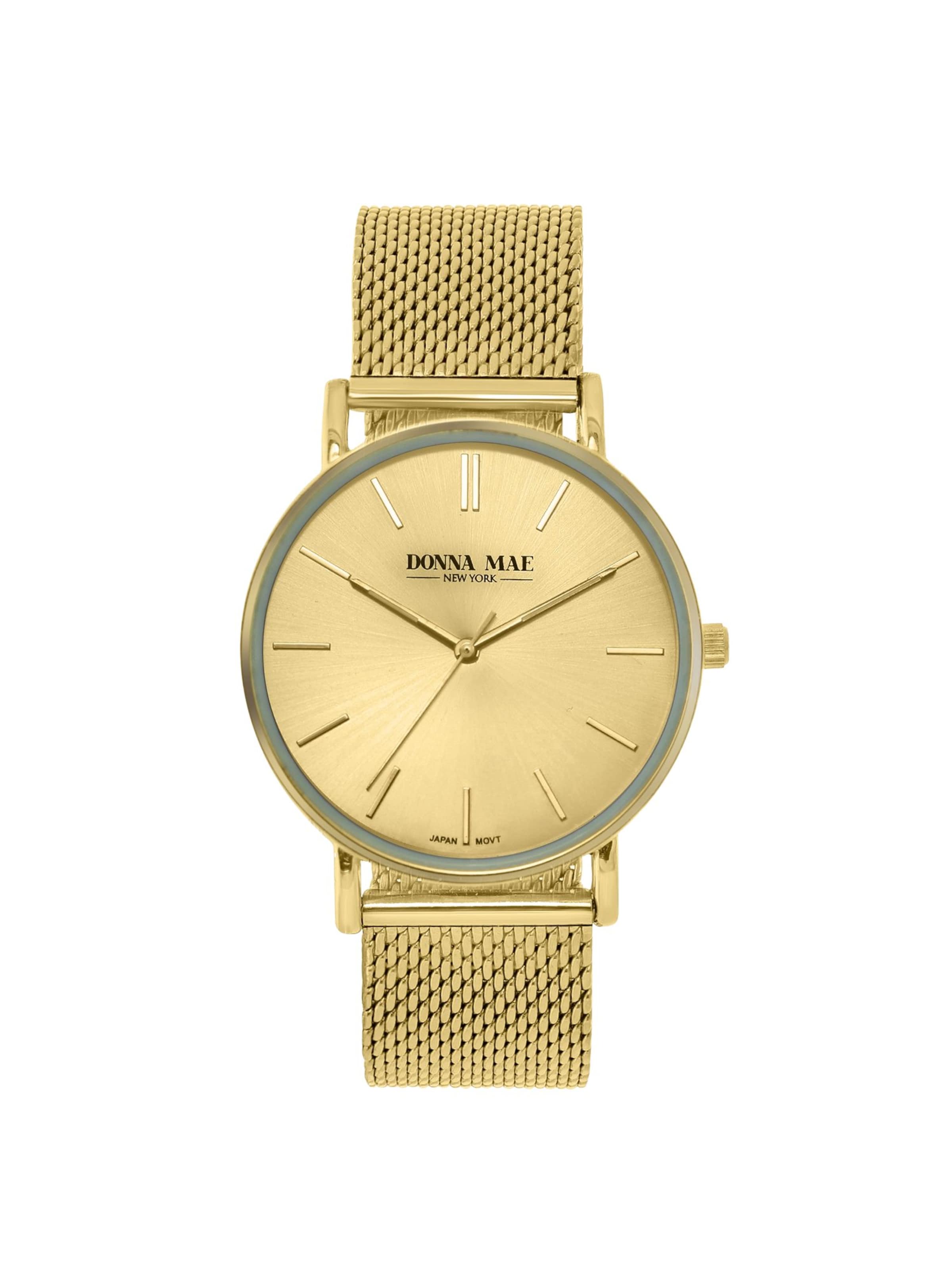 Lucardi Analoguhr in Gold: Vorderseite