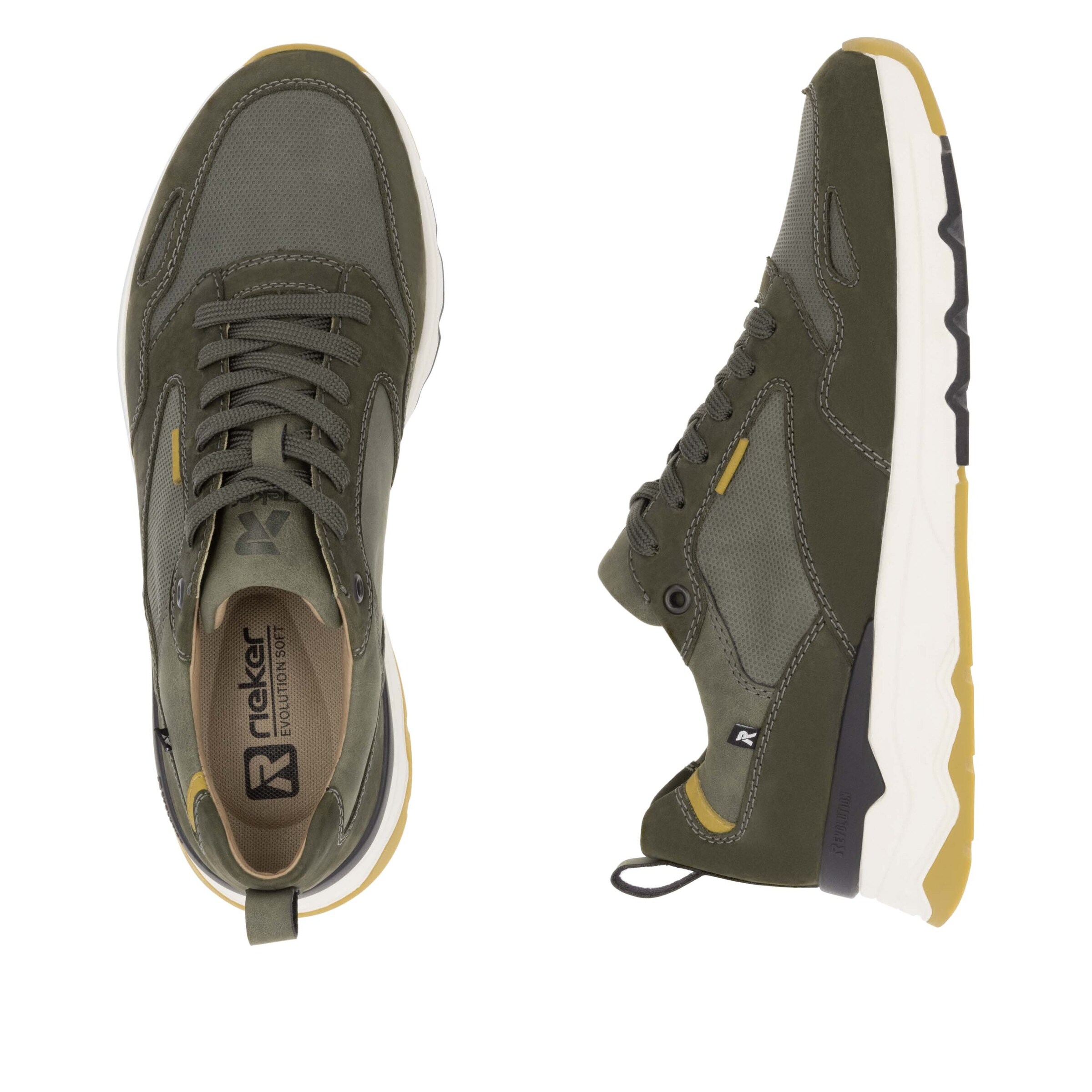 Baskets basses Rieker Sport en vert