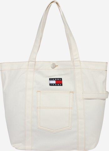 Cabas Tommy Jeans en beige : devant