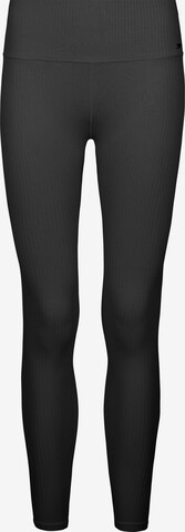 SNOCKS Skinny Workout Pants in Black: front