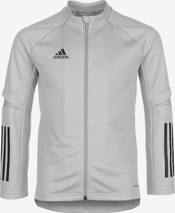 ADIDAS PERFORMANCE Athletic Jacket in Grey: front