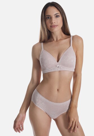 Soutien-gorge 'Hibiscus' sassa en beige : devant