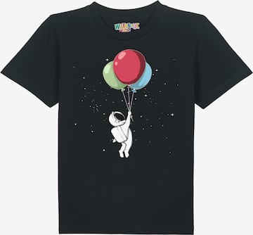 watabout.kids Shirt 'Little Balloon Astronaut' in Black: front