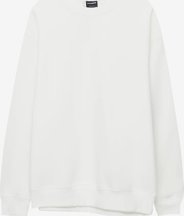 Sweat-shirt Pull&Bear en blanc : devant