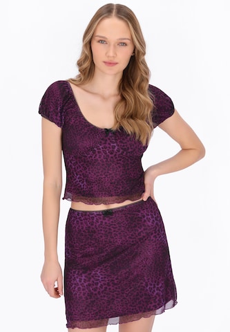 MYMO Blouse in Lila: voorkant