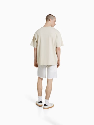 Bershka Slimfit Shorts in Weiß