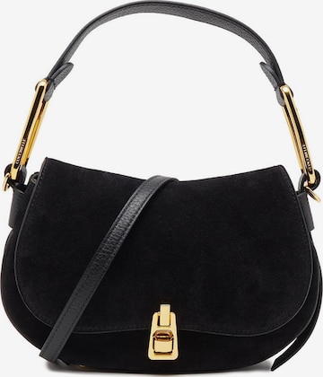 Sac bandoulière 'Handbag Suede Leather/Grained Leather' Coccinelle en noir : devant