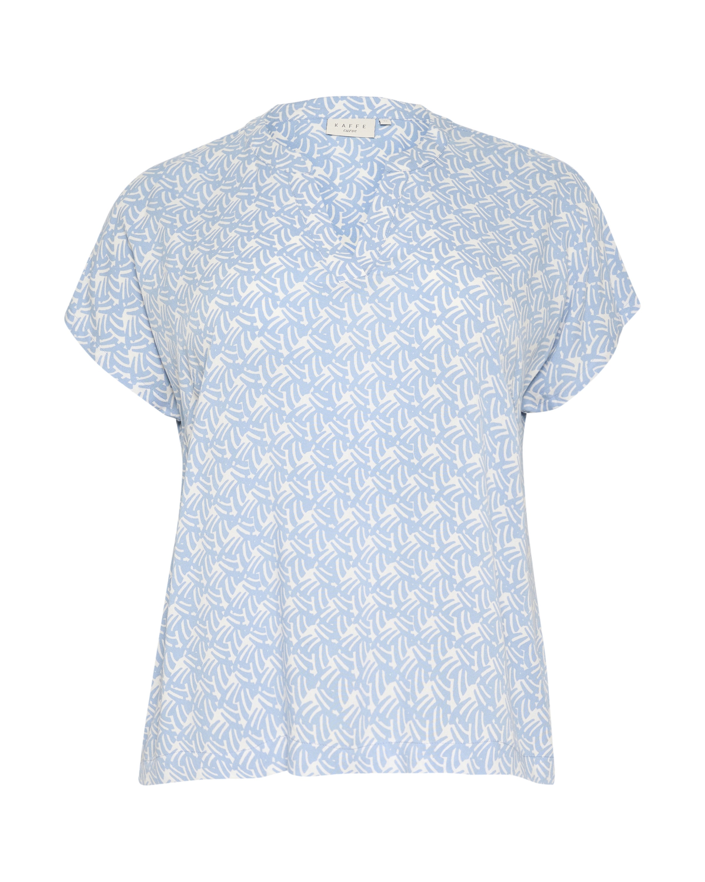 KAFFE CURVE - Blusa 'Anny' em azul: frente