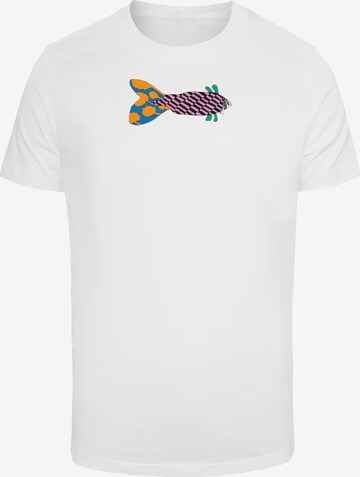 Merchcode T-Shirt 'Yellow Submarine - Fish No. 1' in Weiß: predná strana