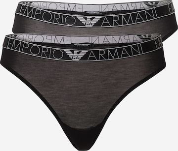 Emporio Armani String in Zwart: voorkant