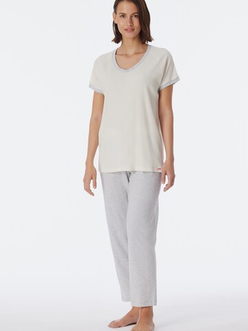 SCHIESSER Pyjama ' 7/8 - Casual Nightwear ' in Grijs: voorkant