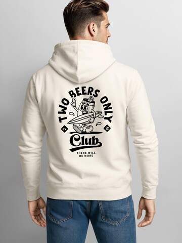 Neverless Sweatshirt 'Two Beers only' in Beige