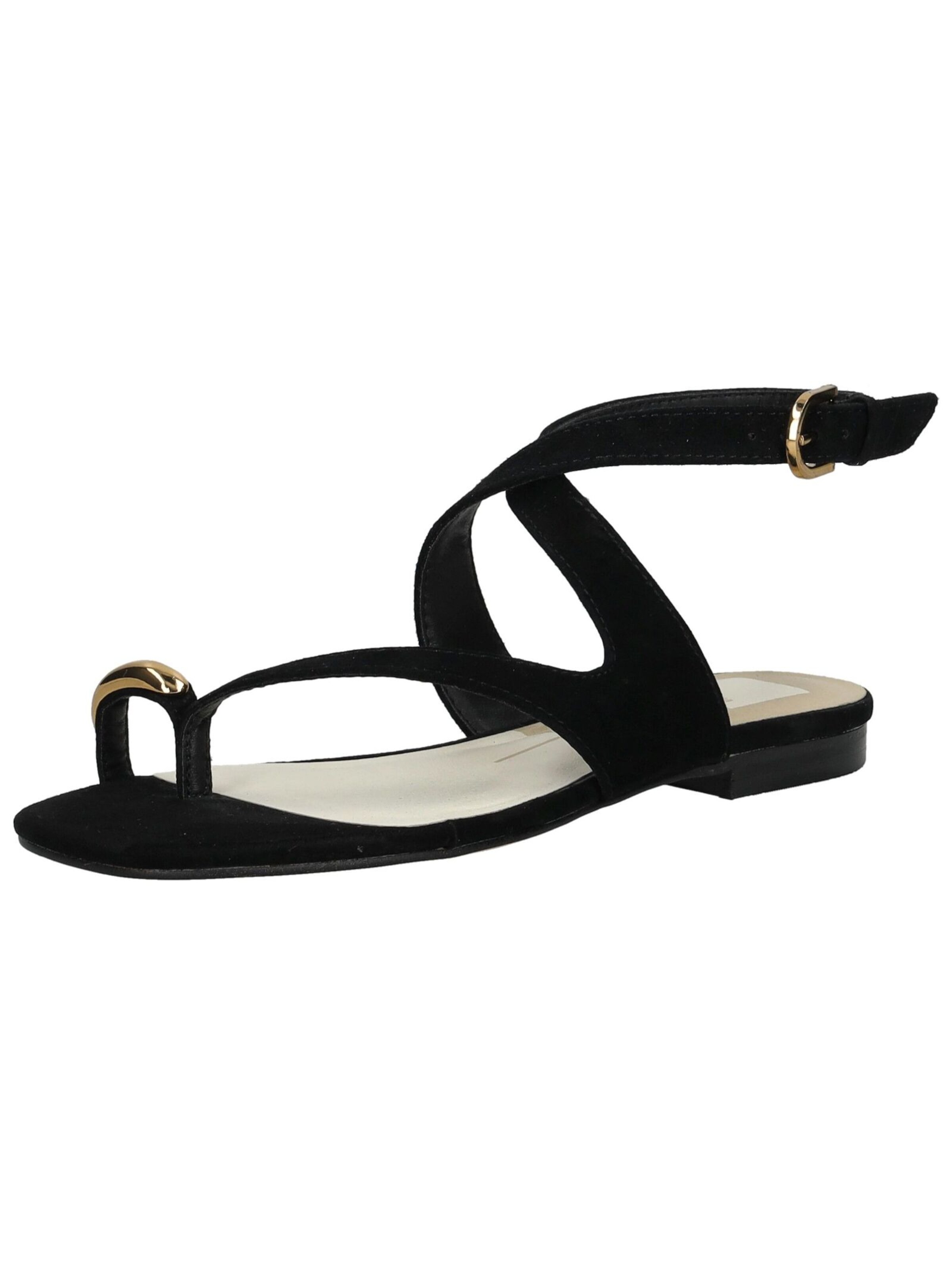 Dolce Vita T-Bar Sandals in Black: front