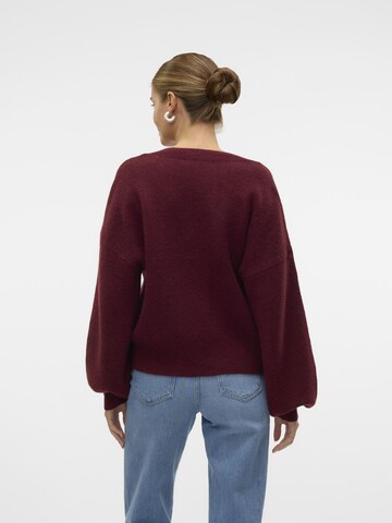 VERO MODA Gebreid vest 'Carrie' in Rood