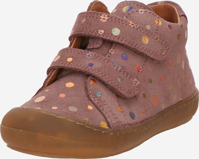 Pirmieji vaiko vaikščiojimo bateliai 'OLLIE' iš Froddo, spalva – rožinio aukso spalva / levandų spalva / šviesiai oranžinė / ryškiai rožinė spalva, Prekių apžvalga