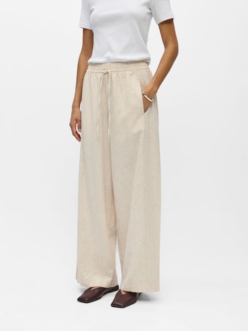 OBJECT Wide Leg Bukser 'OBJKadie' i beige: forside