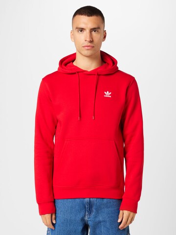 ADIDAS ORIGINALS Sweatshirt 'Trefoil Essentials' in Rot: predná strana