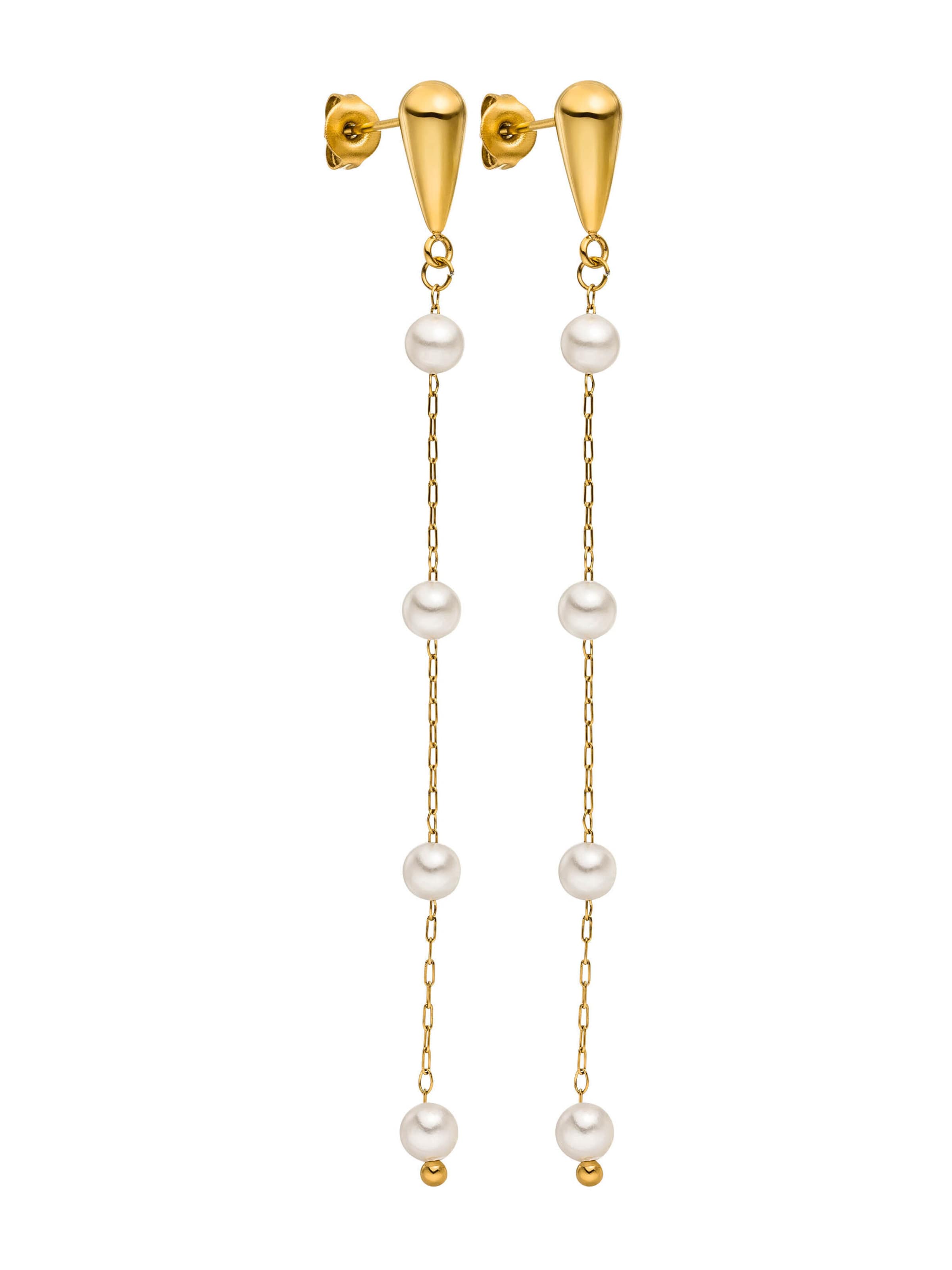 PURELEI Ohrringe 'Dewdrop' in Gold: Vorderseite