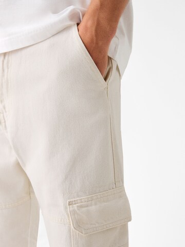 Largi Pantaloni eleganți de la Bershka pe bej