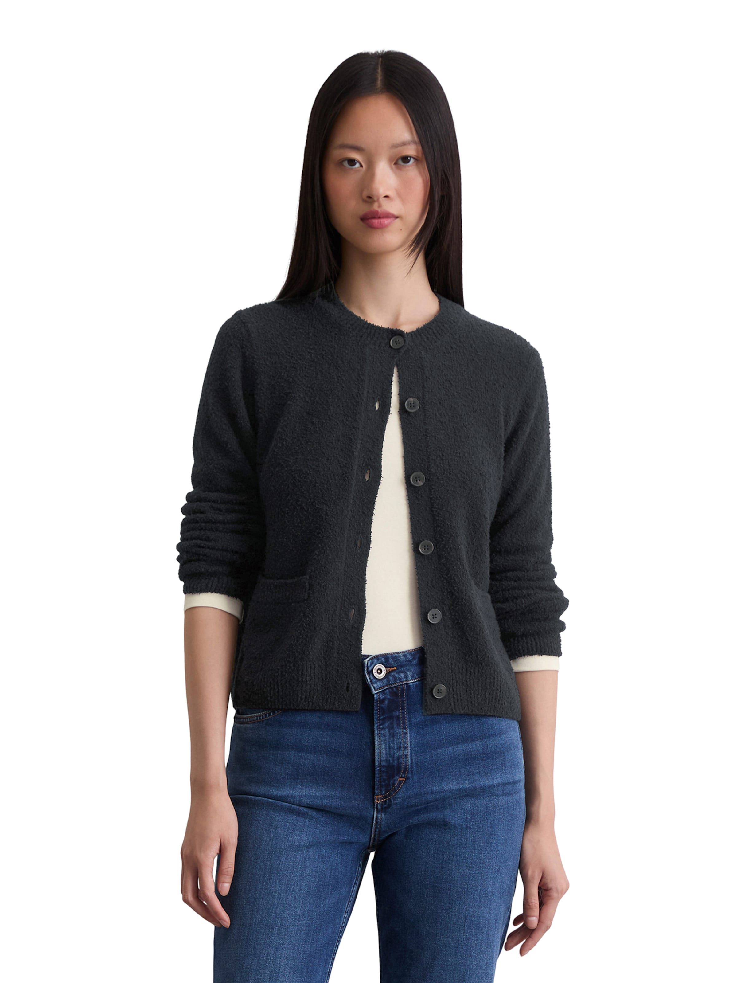 Marc O'Polo Kardigán - fekete: elől