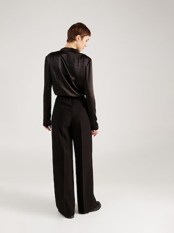 SOAKED IN LUXURY Wide leg Pantalon 'Corinne' in Zwart