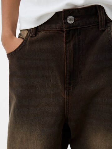 Wide Leg Jean Bershka en marron