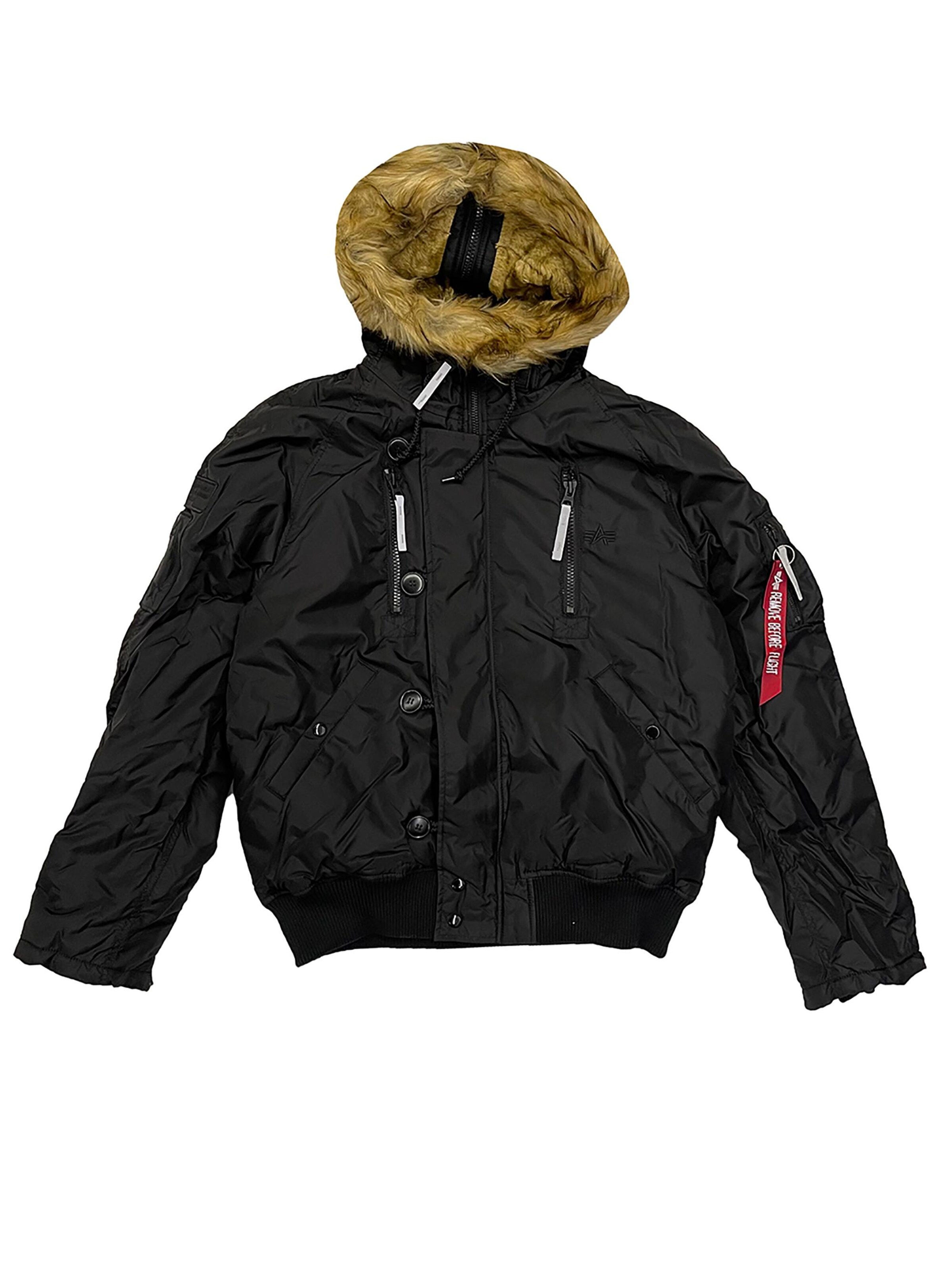 ALPHA INDUSTRIES Winter Jacket 'PPS N2B' in Black: front