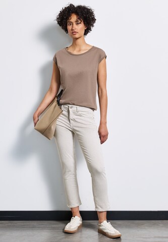 STREET ONE Slimfit Jeans in Beige