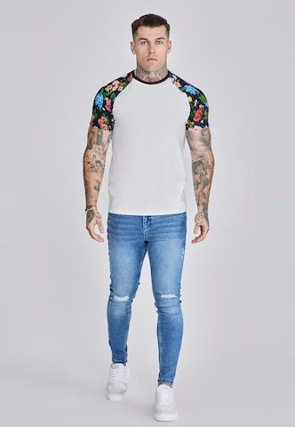 SikSilk Shirt 'Raglan' in Wit
