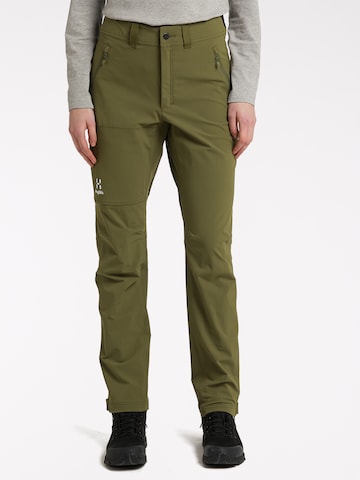 Haglöfs Regular Outdoor Pants 'Morän' in Green: front