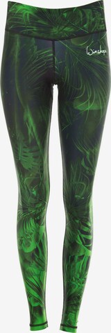 Skinny Pantalon de sport 'AEL102' Winshape en vert : devant