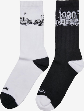 Chaussettes 'Major City' Mister Tee en noir : devant