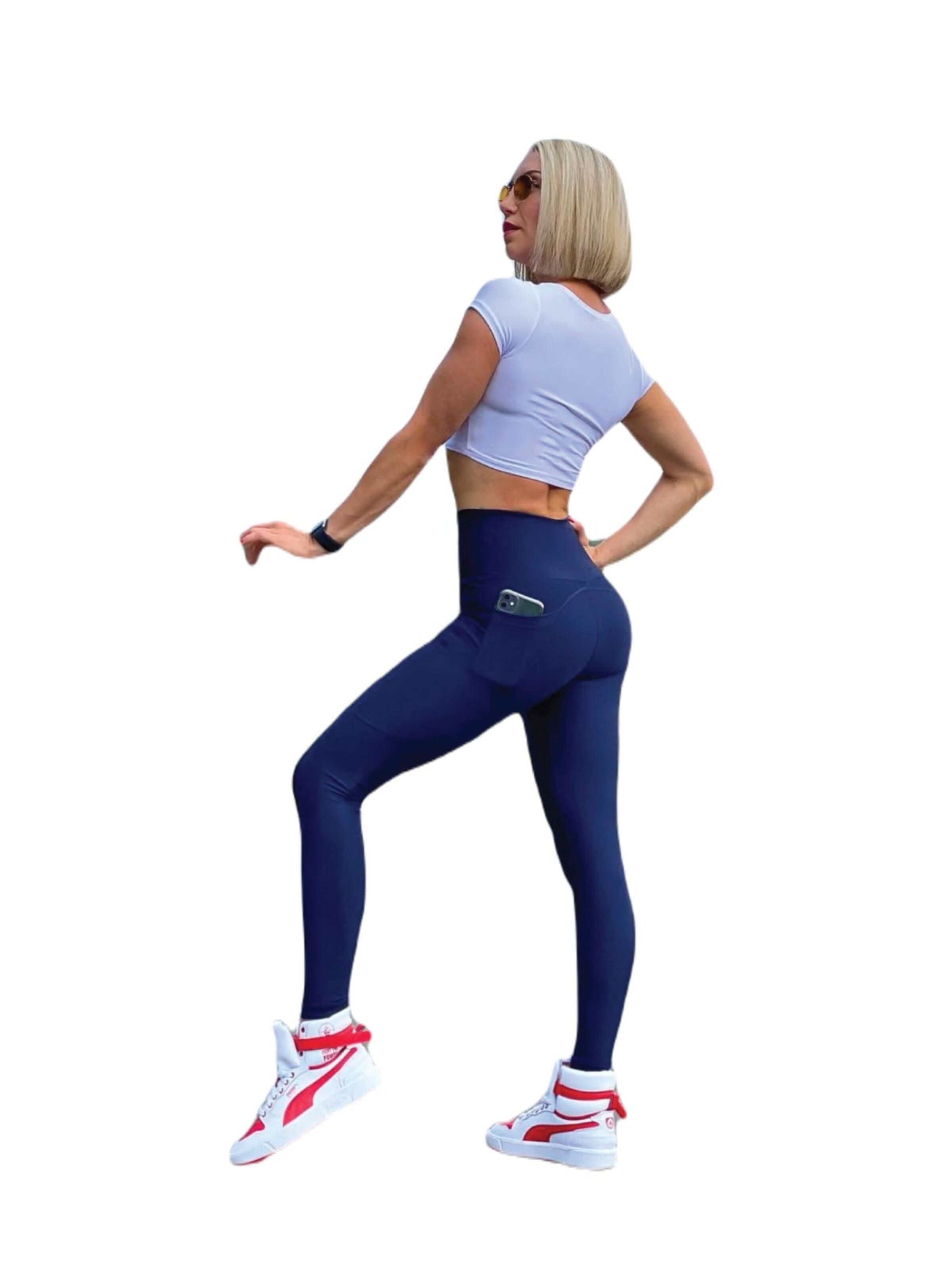Lismina Slim fit Leggings '988 Pocket Leggings' in Blue