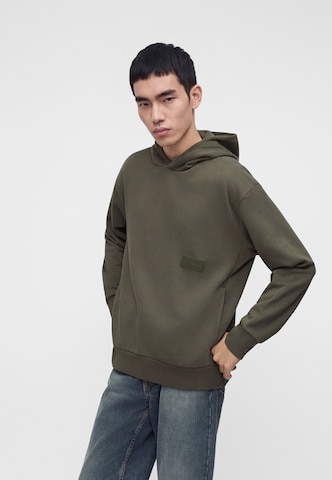 BOSS Sweatshirt in Grün: Vorderseite