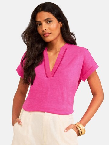 Maglietta di love & roses in rosa: frontale