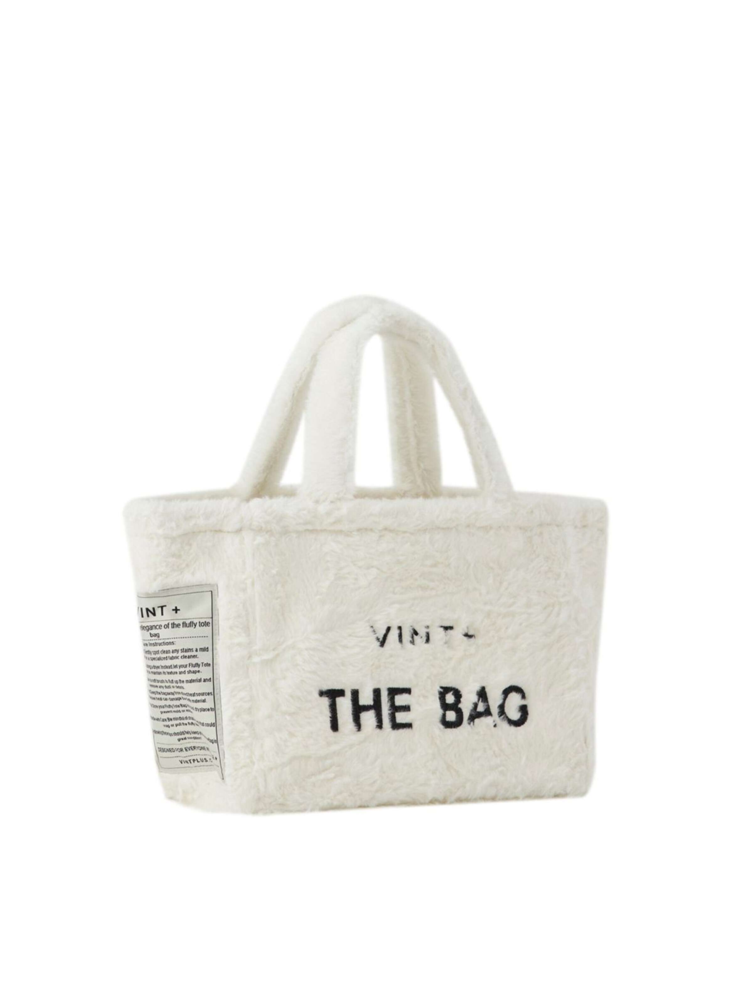 VINT+ Håndtaske 'Fluffy Bag Small' i hvid