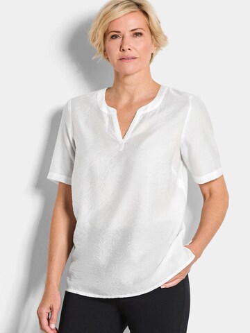 Goldner Bluse in Weiß: Vorderseite