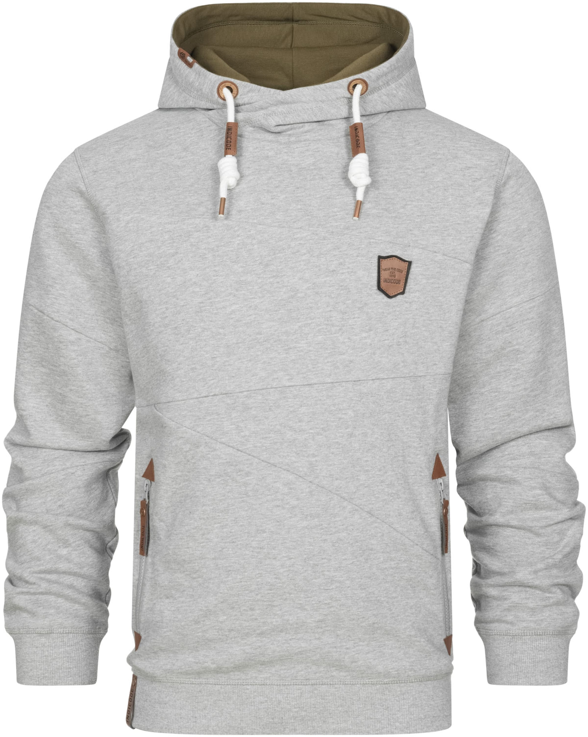 INDICODE JEANS Sweatshirt in Grau: Vorderseite