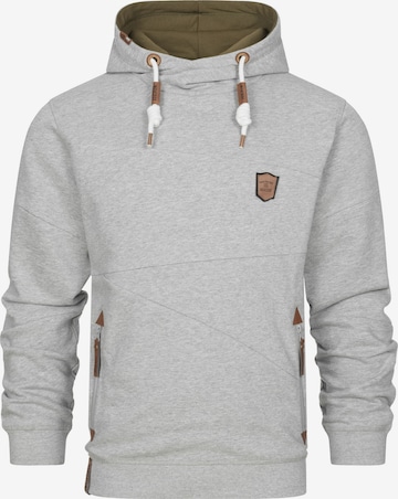 INDICODE Sweatshirt in Grey: front