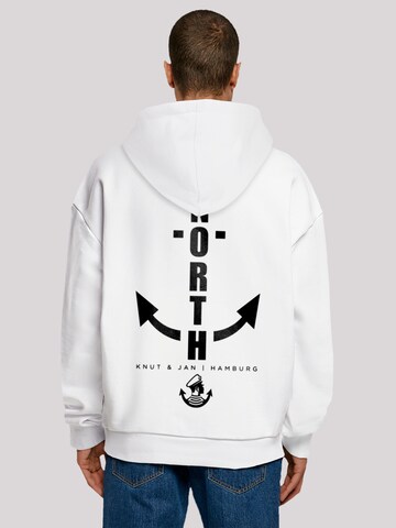 F4NT4STIC Sweatshirt 'North Anchor Knut & Jan Hamburg' in Wit: voorkant
