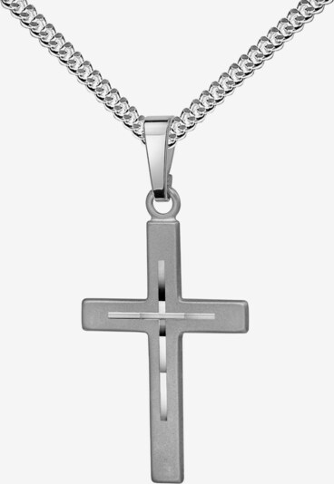JEVELION Kreuz Anhänger 925 Silber + Kette in silber, Produktansicht